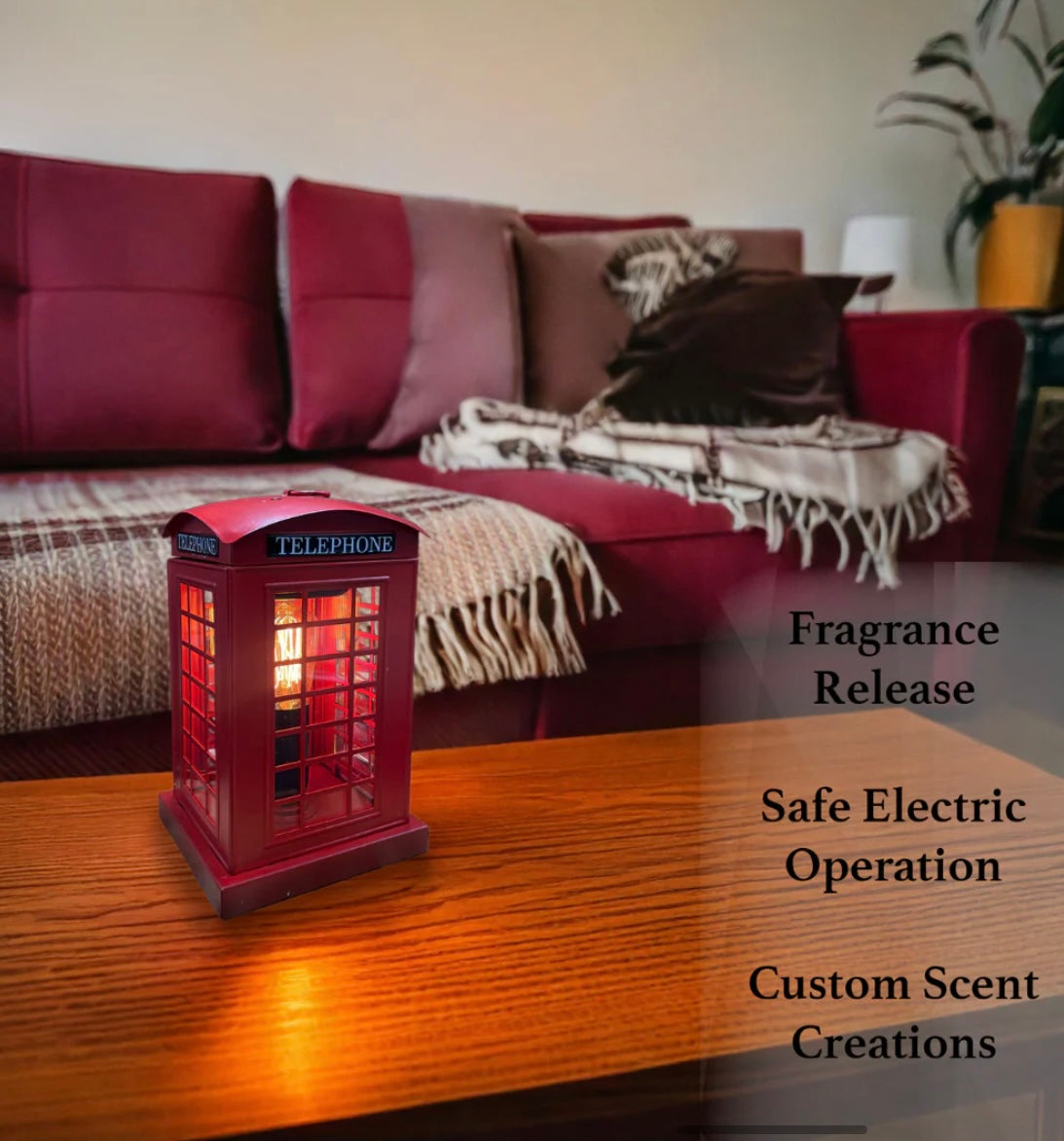 Telephone box electric wax burner